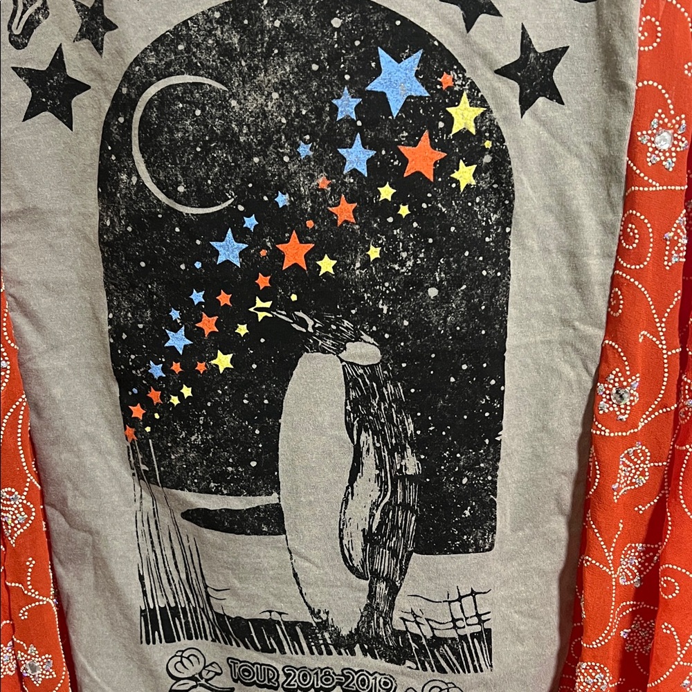 Upcycled Fleetwood Mac kimono shirt